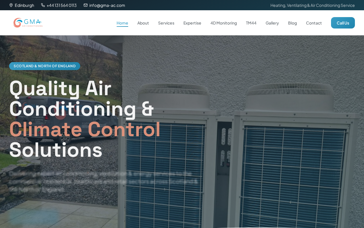 GMA Air Conditioning website preview